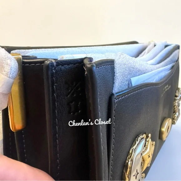 NWY Coach Tabby Shoulder Bag 26 with Pins Black Leather - Picture 9 of 13